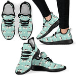 Cute Cow And Baby Cow Pattern Print Mesh Knit Shoes GearFrost