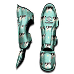 Cute Cow And Baby Cow Pattern Print Muay Thai Shin Guard
