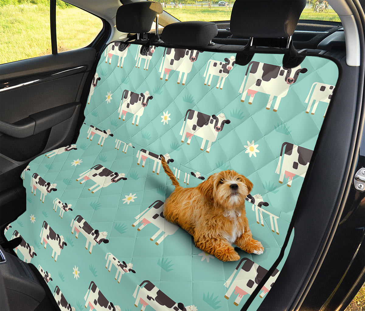 Cute Cow And Baby Cow Pattern Print Pet Car Back Seat Cover