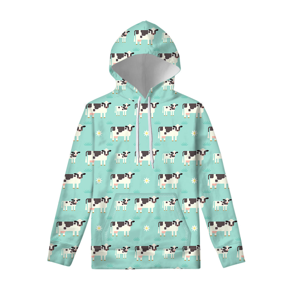 Cute Cow And Baby Cow Pattern Print Pullover Hoodie