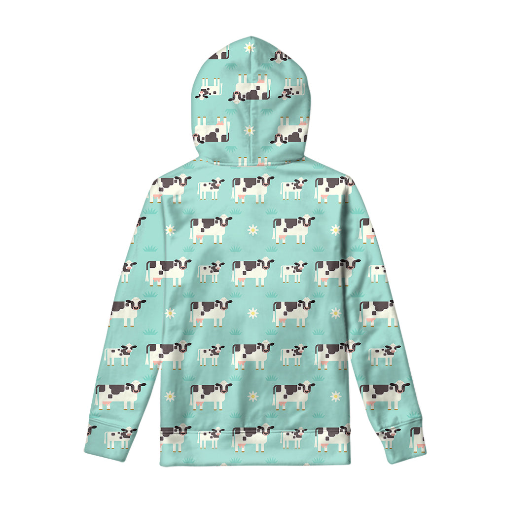 Cute Cow And Baby Cow Pattern Print Pullover Hoodie