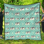 Cute Cow And Baby Cow Pattern Print Quilt