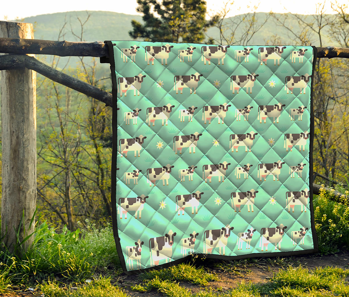 Cute Cow And Baby Cow Pattern Print Quilt