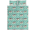 Cute Cow And Baby Cow Pattern Print Quilt Bed Set