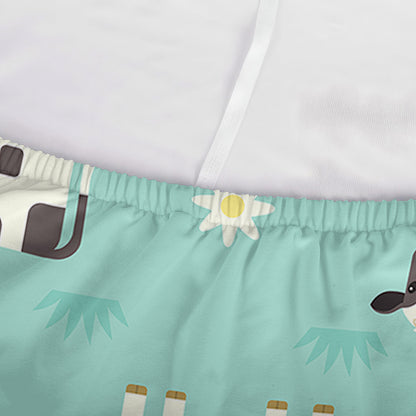 Cute Cow And Baby Cow Pattern Print Sofa Cover