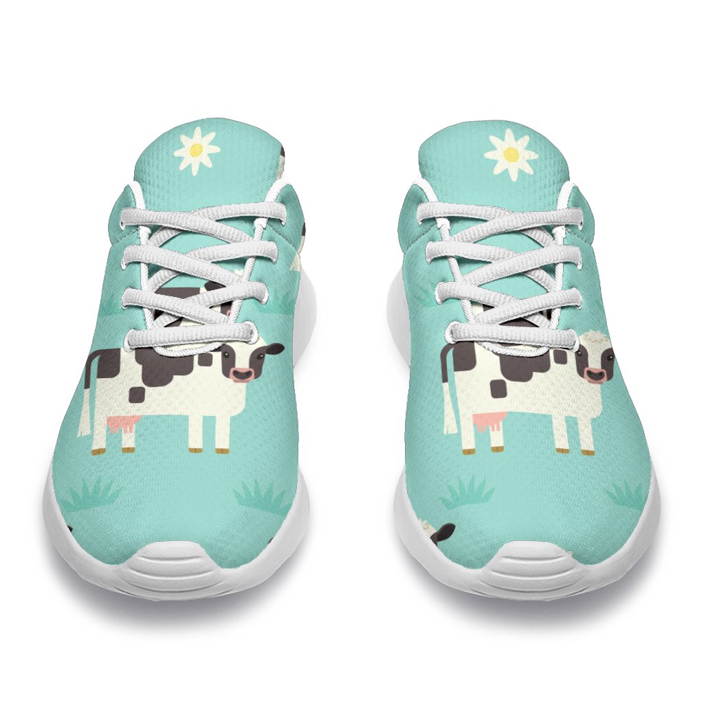 Cute Cow And Baby Cow Pattern Print Sport Shoes GearFrost