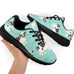 Cute Cow And Baby Cow Pattern Print Sport Shoes GearFrost