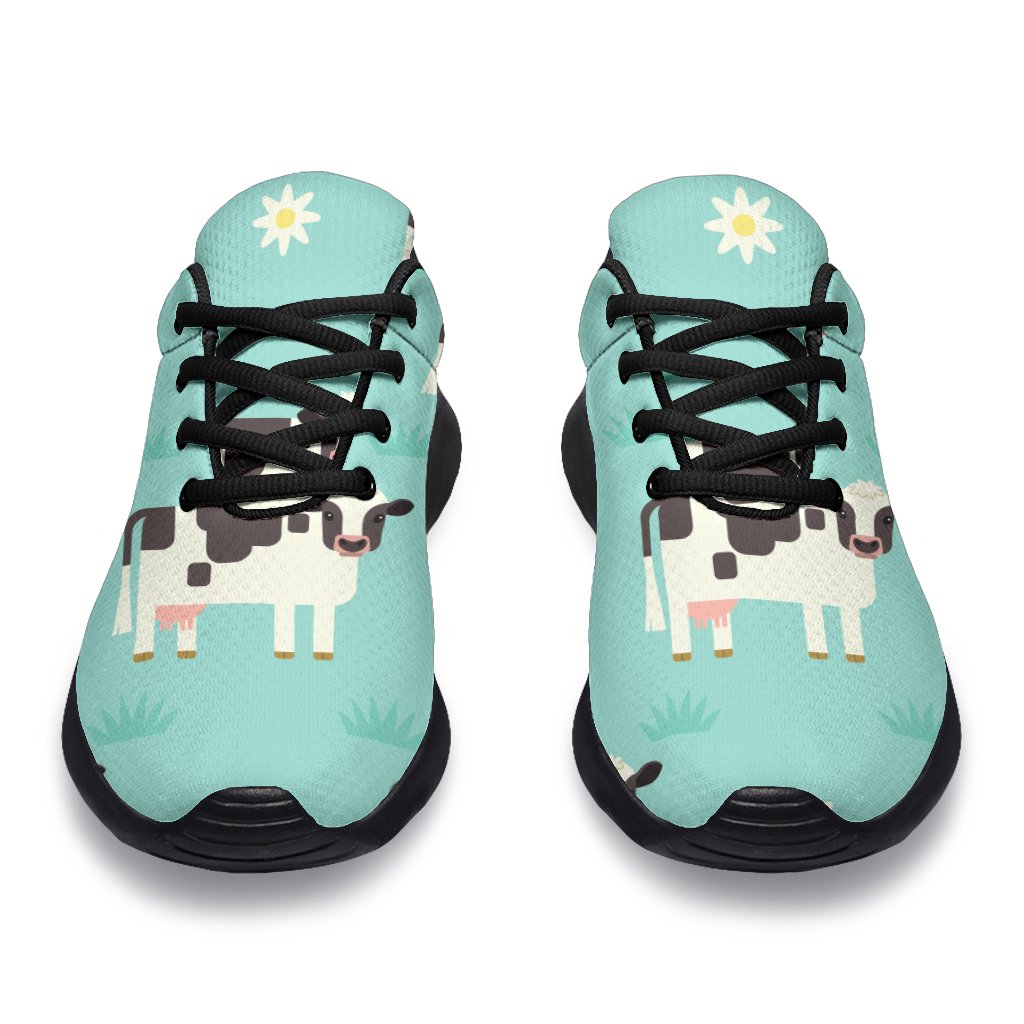 Cute Cow And Baby Cow Pattern Print Sport Shoes GearFrost