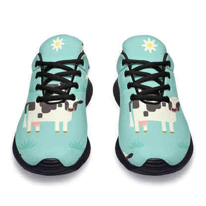 Cute Cow And Baby Cow Pattern Print Sport Shoes GearFrost