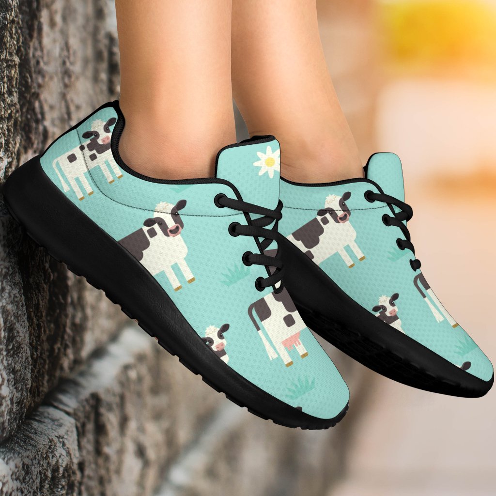 Cute Cow And Baby Cow Pattern Print Sport Shoes GearFrost