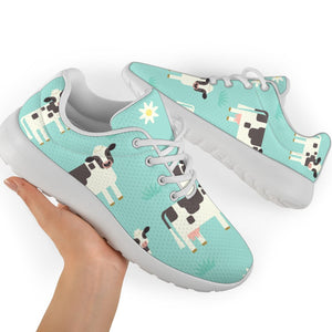 Cute Cow And Baby Cow Pattern Print Sport Shoes GearFrost