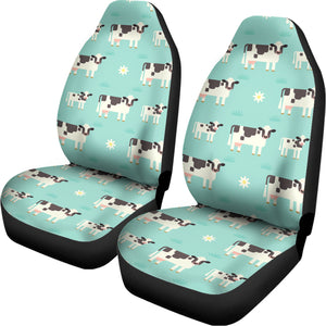 Cute Cow And Baby Cow Pattern Print Universal Fit Car Seat Covers