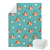 Cute Cow And Daisy Flower Pattern Print Blanket