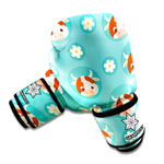 Cute Cow And Daisy Flower Pattern Print Boxing Gloves