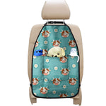 Cute Cow And Daisy Flower Pattern Print Car Seat Organizers