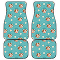 Cute Cow And Daisy Flower Pattern Print Front and Back Car Floor Mats