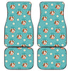 Cute Cow And Daisy Flower Pattern Print Front and Back Car Floor Mats