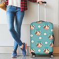 Cute Cow And Daisy Flower Pattern Print Luggage Cover