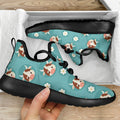 Cute Cow And Daisy Flower Pattern Print Mesh Knit Shoes