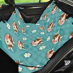 Cute Cow And Daisy Flower Pattern Print Pet Car Back Seat Cover