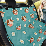 Cute Cow And Daisy Flower Pattern Print Pet Car Back Seat Cover