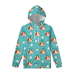 Cute Cow And Daisy Flower Pattern Print Pullover Hoodie