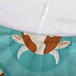 Cute Cow And Daisy Flower Pattern Print Sofa Cover