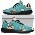 Cute Cow And Daisy Flower Pattern Print Walking Shoes