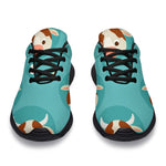 Cute Cow And Daisy Flower Pattern Print Sport Shoes GearFrost