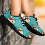 Cute Cow And Daisy Flower Pattern Print Sport Shoes GearFrost