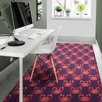 Cute Crab Pattern Print Area Rug