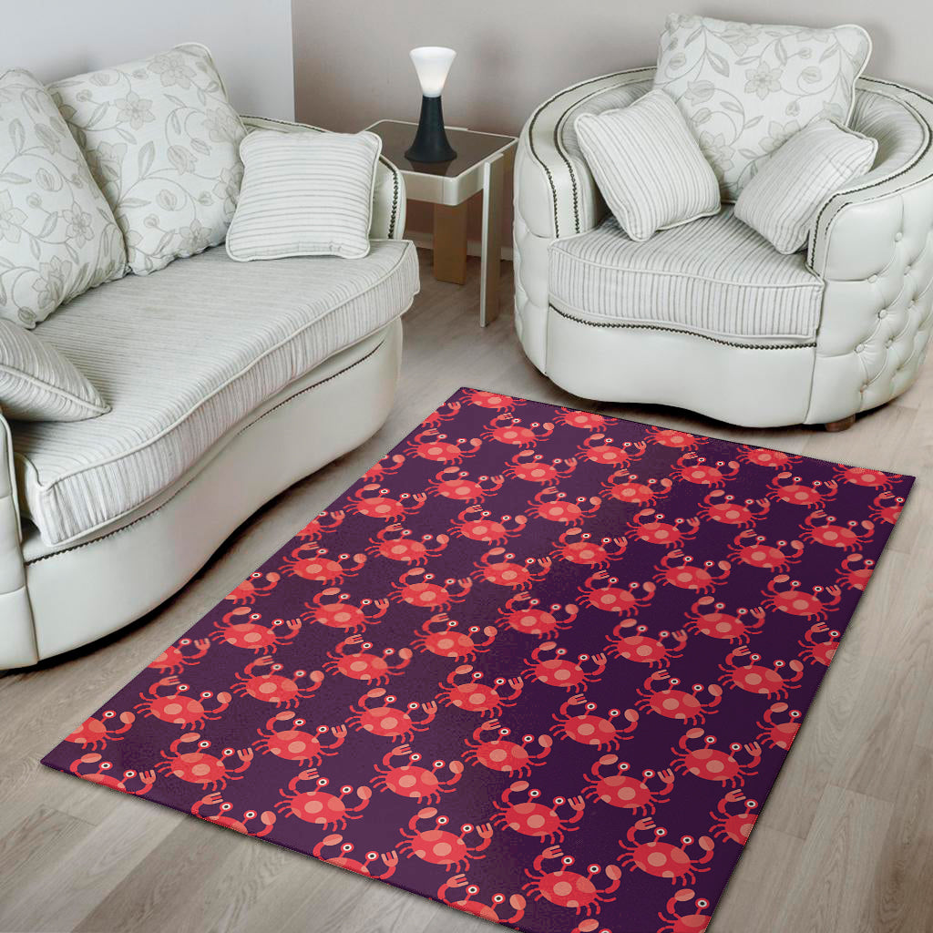 Cute Crab Pattern Print Area Rug