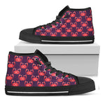 Cute Crab Pattern Print Black High Top Shoes