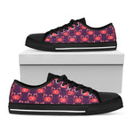 Cute Crab Pattern Print Black Low Top Shoes