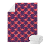 Cute Crab Pattern Print Blanket