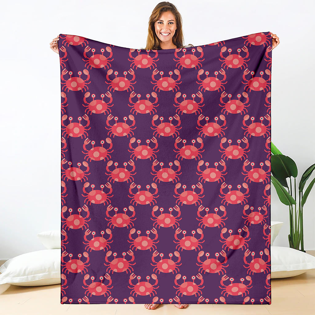 Cute Crab Pattern Print Blanket