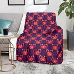 Cute Crab Pattern Print Blanket