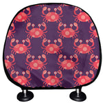 Cute Crab Pattern Print Car Headrest Covers