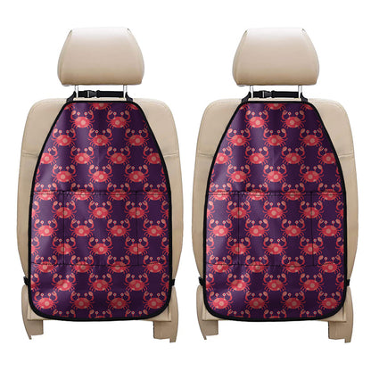 Cute Crab Pattern Print Car Seat Organizers