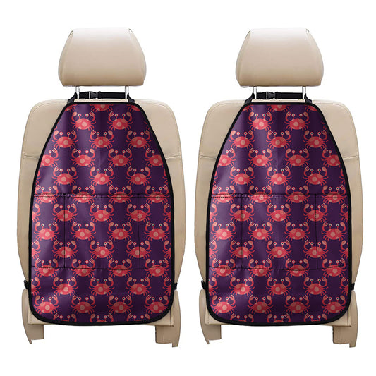 Cute Crab Pattern Print Car Seat Organizers