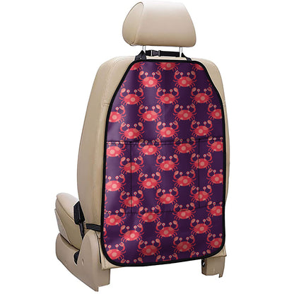 Cute Crab Pattern Print Car Seat Organizers