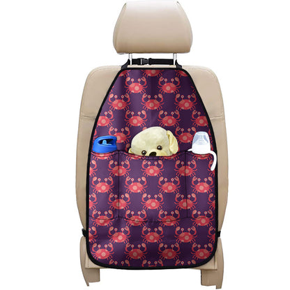 Cute Crab Pattern Print Car Seat Organizers