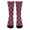 Cute Crab Pattern Print Crew Socks