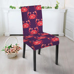 Cute Crab Pattern Print Dining Chair Slipcover