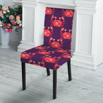 Cute Crab Pattern Print Dining Chair Slipcover
