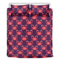 Cute Crab Pattern Print Duvet Cover Bedding Set