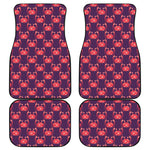 Cute Crab Pattern Print Front and Back Car Floor Mats