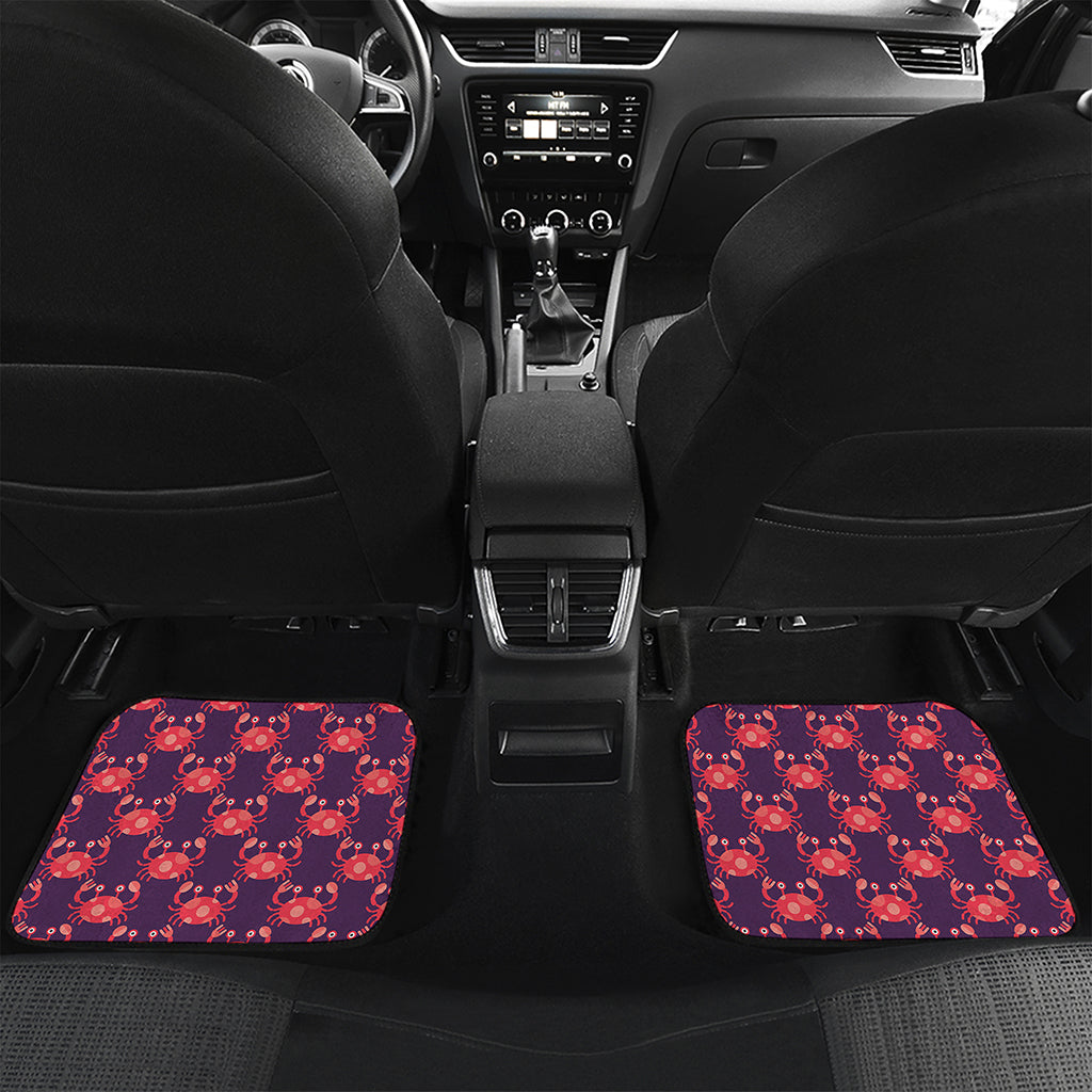 Cute Crab Pattern Print Front and Back Car Floor Mats