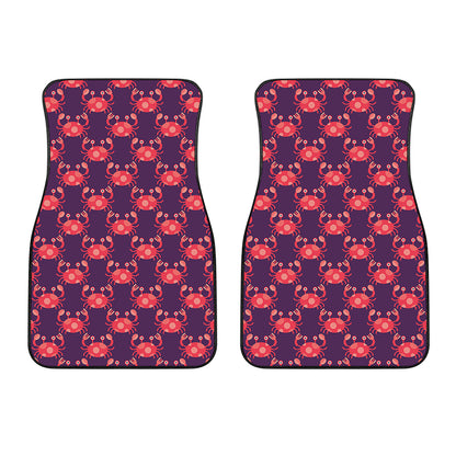 Cute Crab Pattern Print Front Car Floor Mats