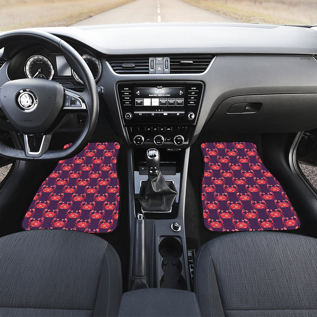 Cute Crab Pattern Print Front Car Floor Mats